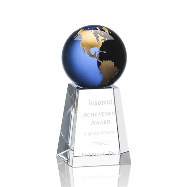The universal Heathcote Award features a Sapphire Optical Crystal globe with... from ASI 84592 St Regis Group / St Regis