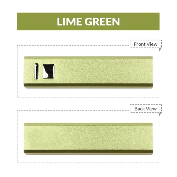 Aluminum rectangular power bank with LED red light plus 1c1p silkscreen... from ASI 37218 Athena Promo (tm)