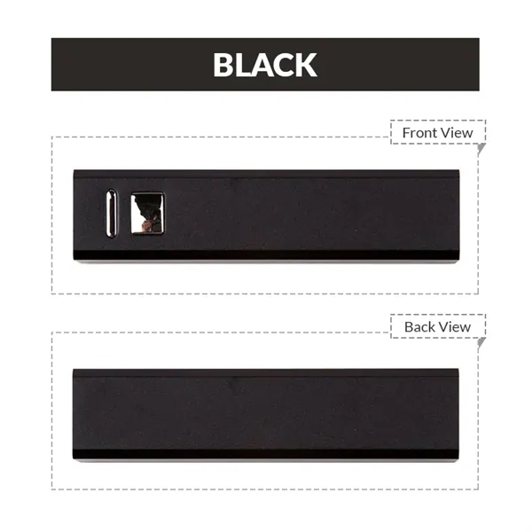 Aluminum rectangular power bank with LED red light plus 1c1p silkscreen... from ASI 37218 Athena Promo (tm)