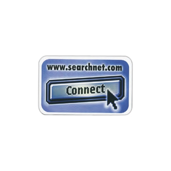 1 3/4" x 2 3/4" - Rectangle flat flexible magnet with... from ASI 68507 The Magnet Group