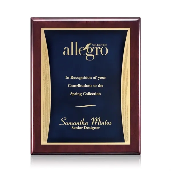 High gloss piano finish rosewood wall plaque with a showtime plate.... from ASI 84592 St Regis Group / St Regis