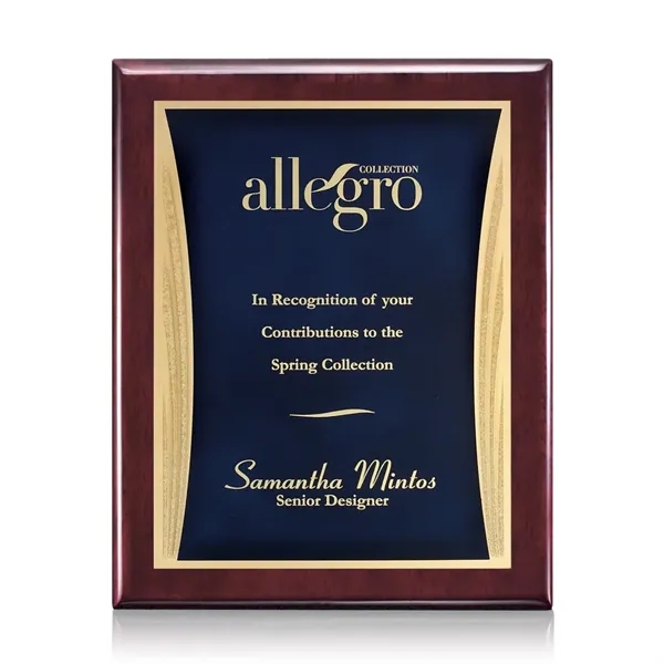 High gloss piano finish rosewood wall plaque with a showtime plate.... from ASI 84592 St Regis Group / St Regis
