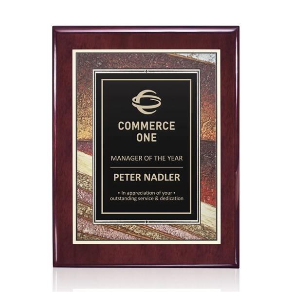 Oakleigh/Albina Plaque - Rosewood 7"x9"... from ASI 84592 St Regis Group / St Regis