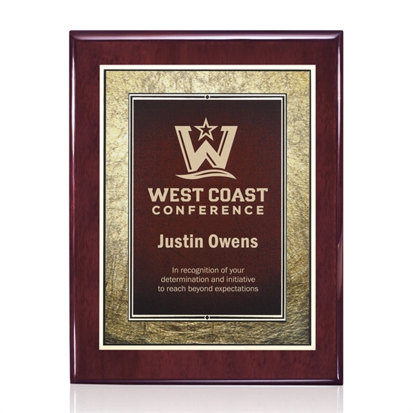 Oakleigh/Tamara Plaque - Rosewood/Burgundy 7"x9"... from ASI 84592 St Regis Group / St Regis