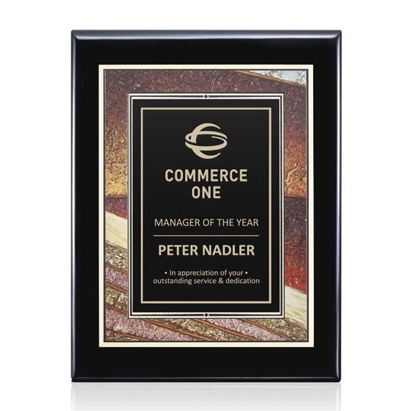 Oakleigh/Albina Plaque - Black 7"x9"... from ASI 84592 St Regis Group / St Regis