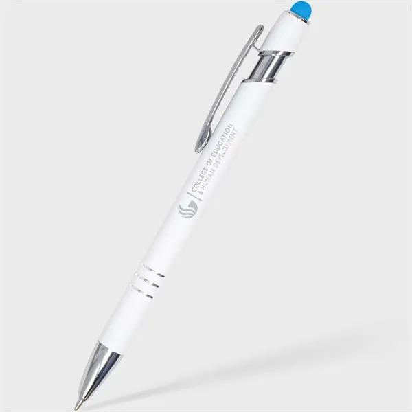 rubberized metal white barrel meets pops of color on a professional... from ASI 61966 HPG / Hub Pen