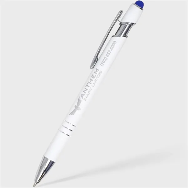 rubberized metal white barrel meets pops of color on a professional... from ASI 61966 HPG / Hub Pen