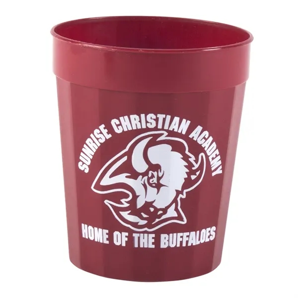 Durable plastic stadium cup, 16 oz. fluted... from ASI 77280 Pepco Poms / Pepco Poms