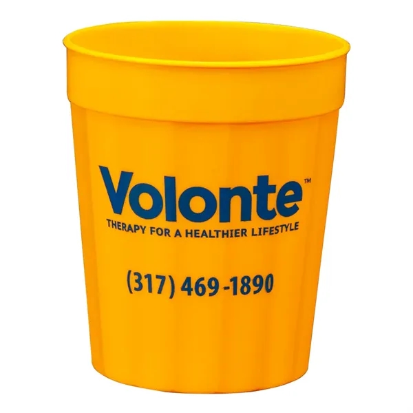 Durable plastic stadium cup, 16 oz. fluted... from ASI 77280 Pepco Poms / Pepco Poms