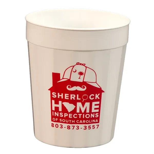 Durable plastic stadium cup, 16 oz. fluted... from ASI 77280 Pepco Poms / Pepco Poms