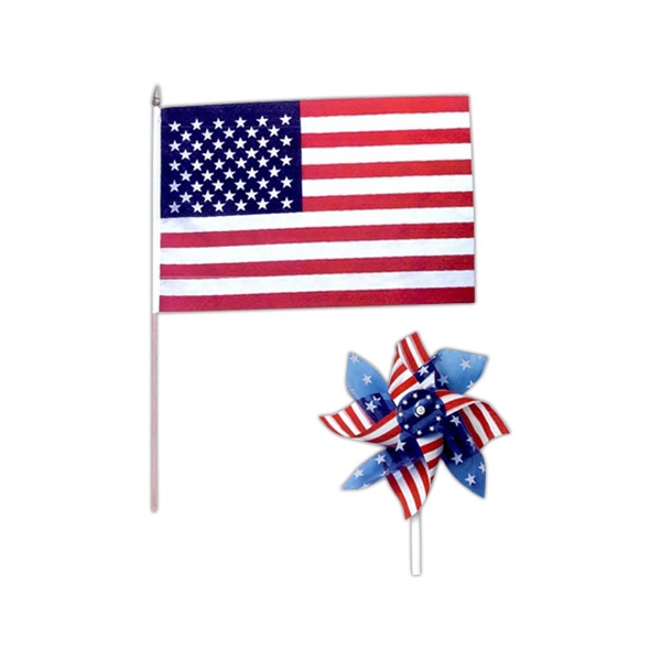 Rayon American flag, 4" x 6".... from ASI 63549 Jornik Manufacturing Corp