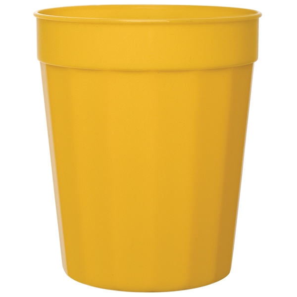 Durable plastic stadium cup, 16 oz. fluted... from ASI 77280 Pepco Poms / Pepco Poms