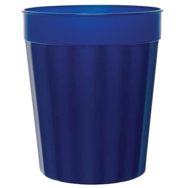 Durable plastic stadium cup, 16 oz. fluted... from ASI 77280 Pepco Poms / Pepco Poms