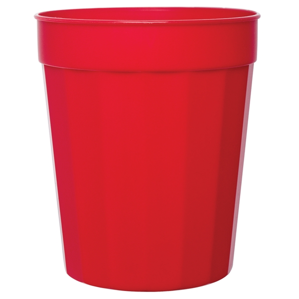 Durable plastic stadium cup, 16 oz. fluted... from ASI 77280 Pepco Poms / Pepco Poms