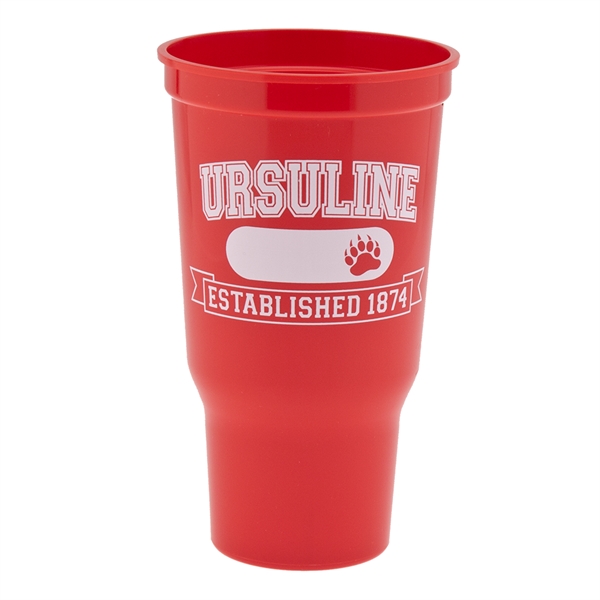 Ergonomic design, durable plastic stadium cup, 32 oz.... from ASI 77280 Pepco Poms / Pepco Poms