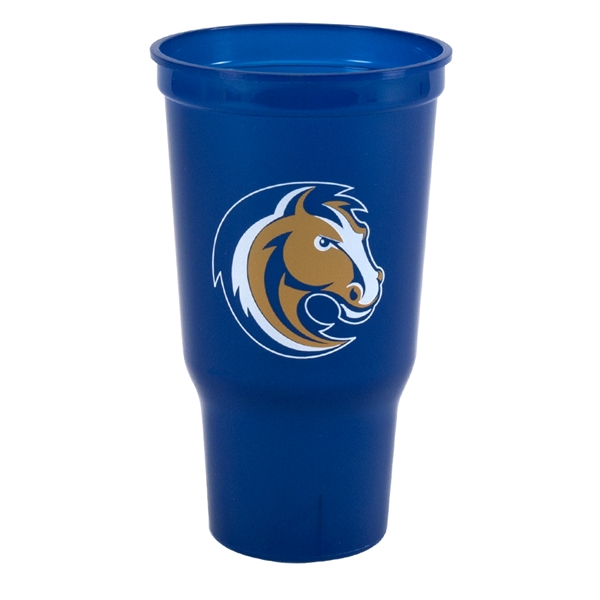 Ergonomic design, durable plastic stadium cup, 32 oz.... from ASI 77280 Pepco Poms / Pepco Poms
