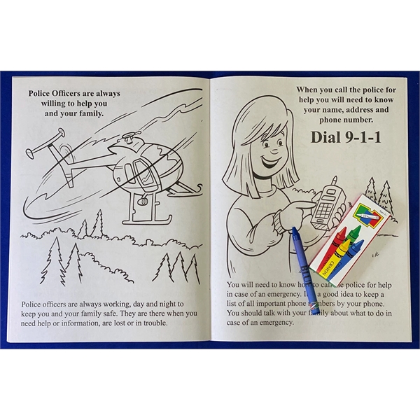 COLORING BOOK SET: A Visit to the Police Station educational coloring... from ASI 45815 Coloring Book Solutions / Coloring Book Solutions™