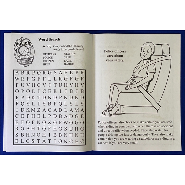 A Visit to the Police Station educational coloring and activity book.... from ASI 45815 Coloring Book Solutions / Coloring Book Solutions™