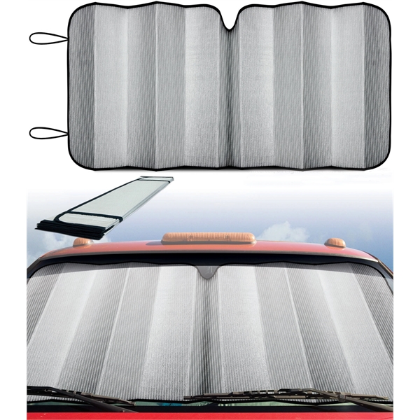 Accordion RED reflective X-large size sun shade for trucks and vans... from ASI 37586 Auto-Sun-shade/Intertek