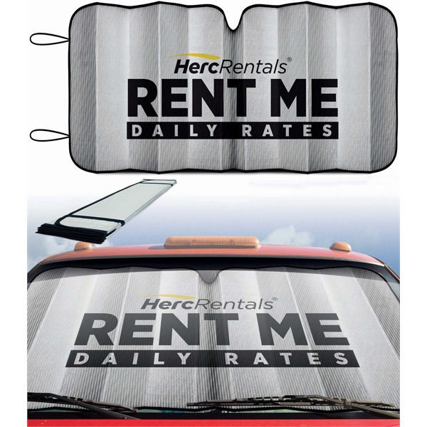 Accordion RED reflective X-large size sun shade for trucks and vans... from ASI 37586 Auto-Sun-shade/Intertek