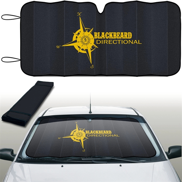 Reflective accordion fold sun shade with hi tech insulated material.... from ASI 37586 Auto-Sun-shade/Intertek