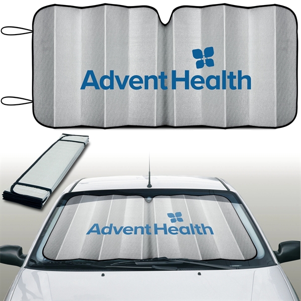 Reflective accordion fold sun shade with hi tech insulated material.... from ASI 37586 Auto-Sun-shade/Intertek