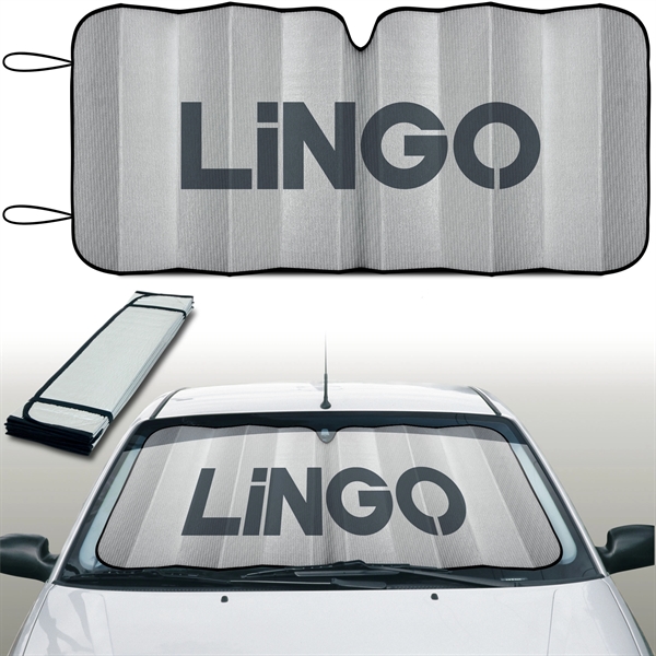 Reflective accordion fold sun shade with hi tech insulated material.... from ASI 37586 Auto-Sun-shade/Intertek