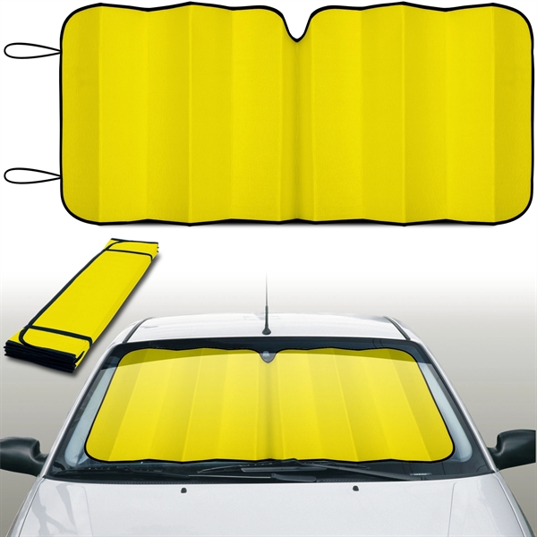 Reflective accordion fold sun shade with hi tech insulated material. Bright... from ASI 37586 Auto-Sun-shade/Intertek
