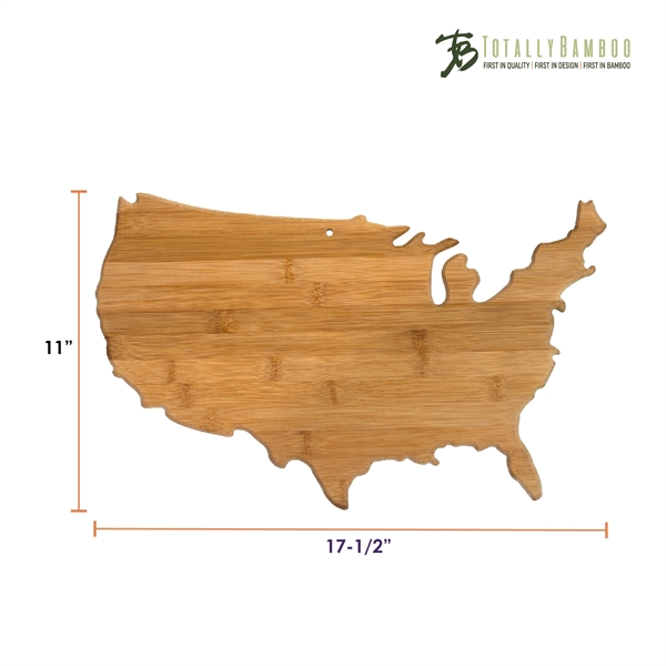 USA shaped cutting boards are great for vacation or travel gifts.... from ASI 91565 Totally Bamboo