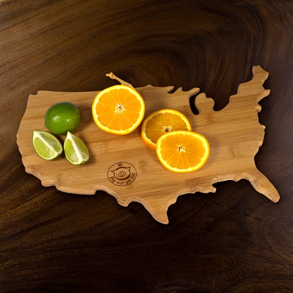 USA shaped cutting boards are great for vacation or travel gifts.... from ASI 91565 Totally Bamboo