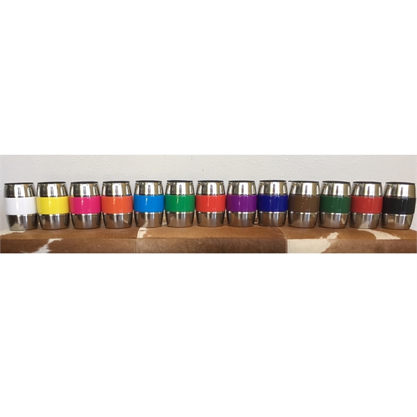 12 oz. double-wall insulated, barrel-shaped mug with travel sipper lid and... from ASI 63073 Openers.Beer / Openers Plus Barrel Mug