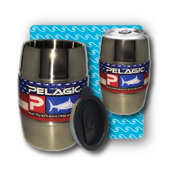 12 oz. double-wall insulated, barrel-shaped mug with travel sipper lid and... from ASI 63073 Openers.Beer / Openers Plus Barrel Mug