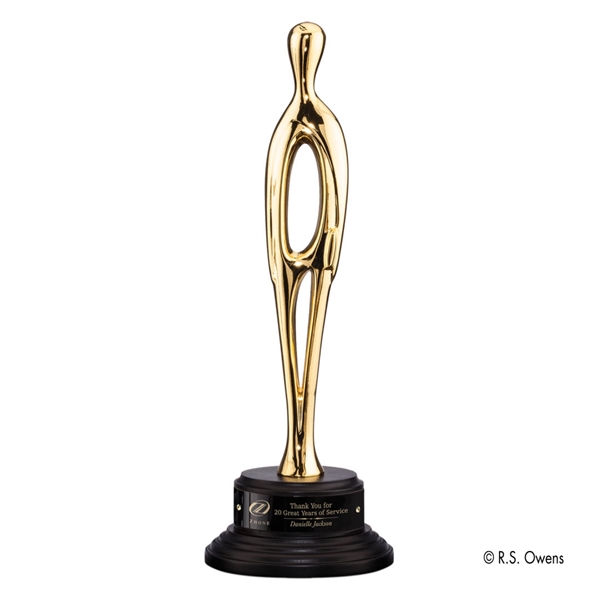 Gold-plated award with ebony finish wood base.... from ASI 84592 St Regis Group / R S Owens & Co Inc