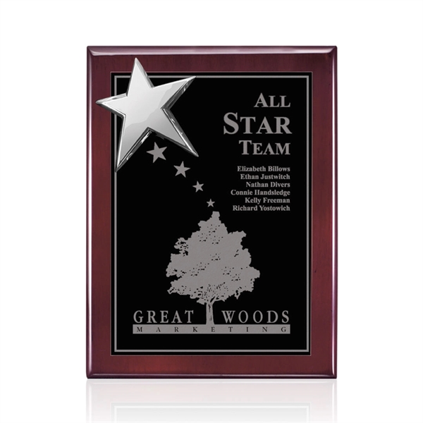 High-Gloss Piano Finish Plaque with Rising Star Ornament... from ASI 84592 St Regis Group / St Regis