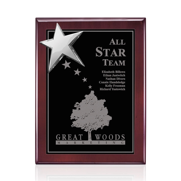 High-Gloss Piano Finish Plaque with Rising Star Ornament... from ASI 84592 St Regis Group / St Regis