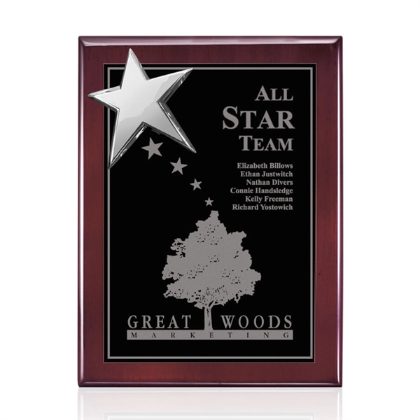 High-Gloss Piano Finish Plaque with Rising Star Ornament... from ASI 84592 St Regis Group / St Regis