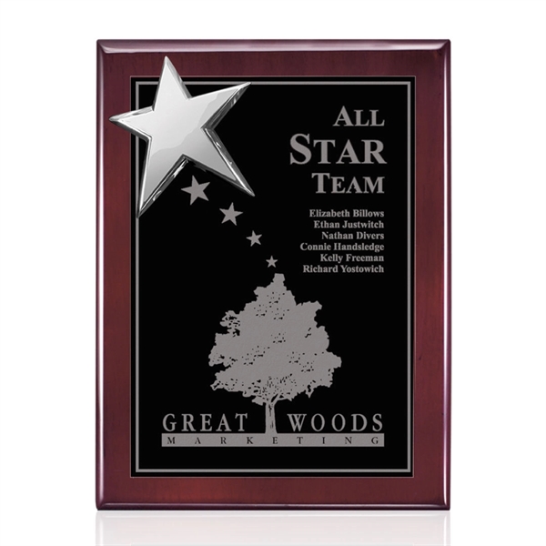 High-Gloss Piano Finish Plaque with Rising Star Ornament... from ASI 84592 St Regis Group / St Regis