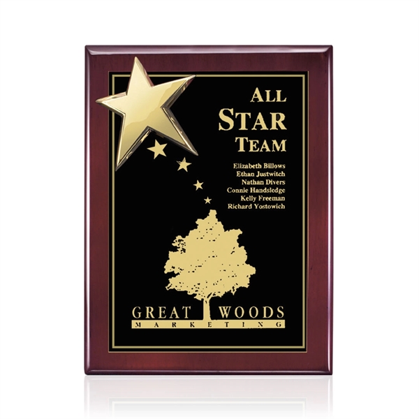 High-Gloss Piano Finish Plaque with Rising Star Ornament... from ASI 84592 St Regis Group / St Regis