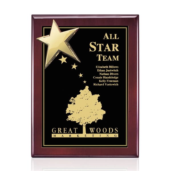 High-Gloss Piano Finish Plaque with Rising Star Ornament... from ASI 84592 St Regis Group / St Regis