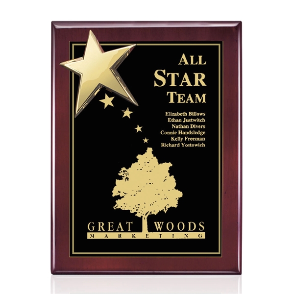 High-Gloss Piano Finish Plaque with Rising Star Ornament... from ASI 84592 St Regis Group / St Regis