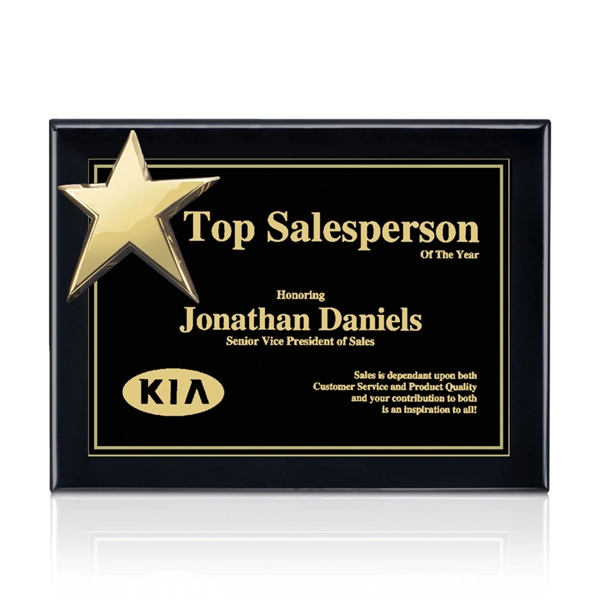 High-Gloss Piano Finish Plaque with Rising Star Ornament... from ASI 84592 St Regis Group / St Regis