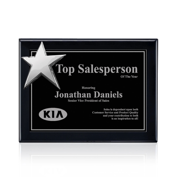 High-Gloss Piano Finish Plaque with Rising Star Ornament... from ASI 84592 St Regis Group / St Regis