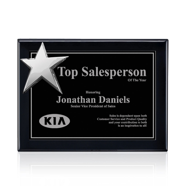 High-Gloss Piano Finish Plaque with Rising Star Ornament... from ASI 84592 St Regis Group / St Regis