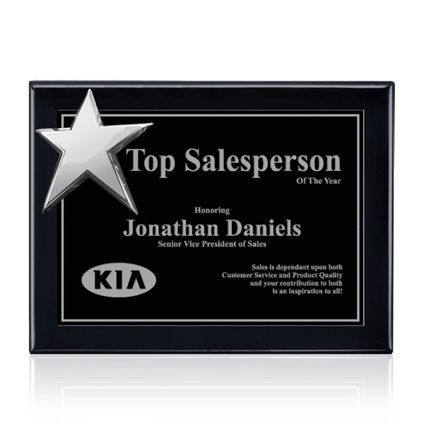 High-Gloss Piano Finish Plaque with Rising Star Ornament... from ASI 84592 St Regis Group / St Regis