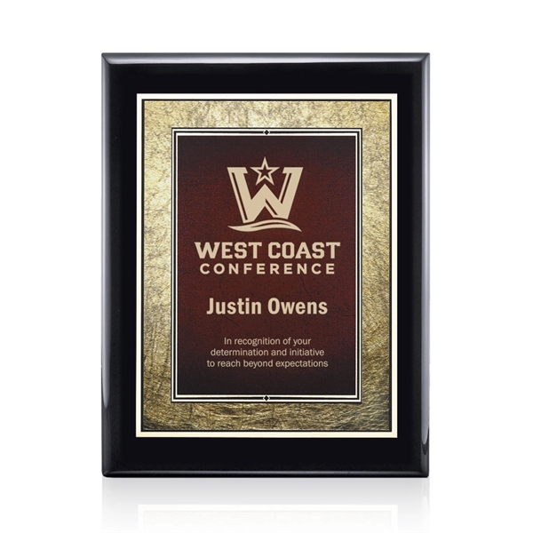 Oakleigh/Tamara Plaque - Black/Burgundy 7"x9"... from ASI 84592 St Regis Group / St Regis