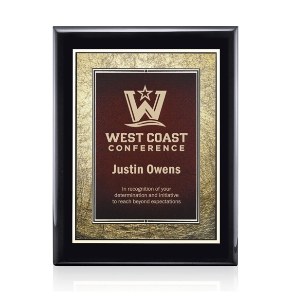 Oakleigh/Tamara Plaque - Black/Burgundy 7"x9"... from ASI 84592 St Regis Group / St Regis