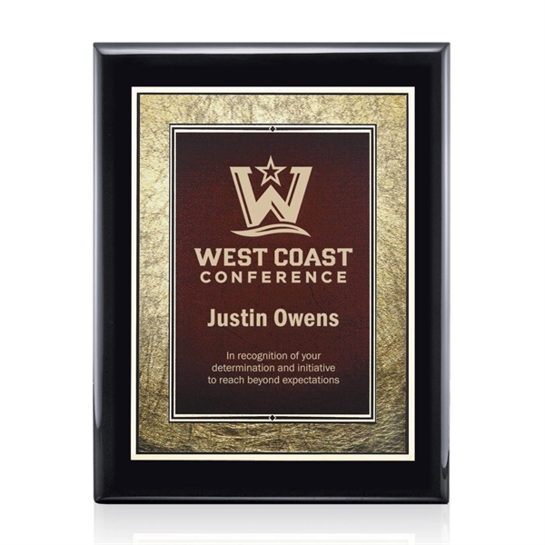 Oakleigh/Tamara Plaque - Black/Burgundy 7"x9"... from ASI 84592 St Regis Group / St Regis