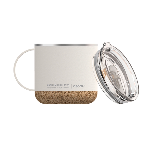 Insulated stainless steel mug with ceramic coated interior and spill proof... from ASI 31518 ADNART