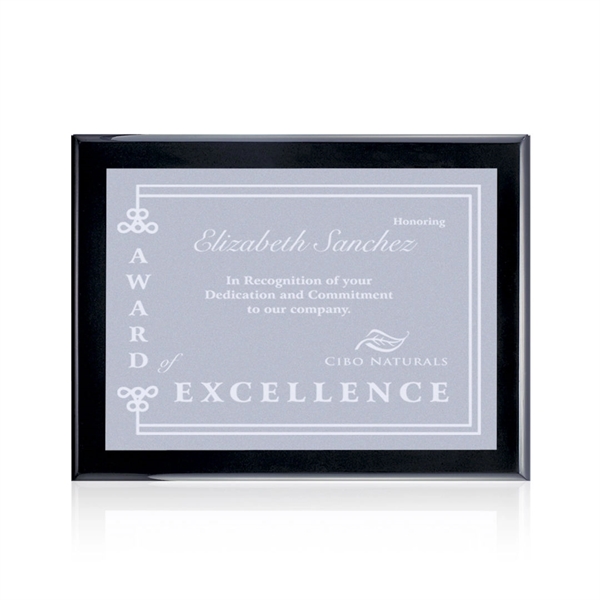 Black wall plaque with mirror engraving on a silver satin plate.... from ASI 84592 St Regis Group / St Regis