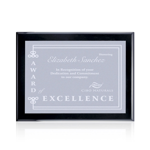 Black wall plaque with mirror engraving on a silver satin plate.... from ASI 84592 St Regis Group / St Regis